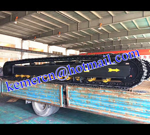 factory offered 1-100 ton steel track undercarriage steel crawler undercarriage assembly for mobile crusher